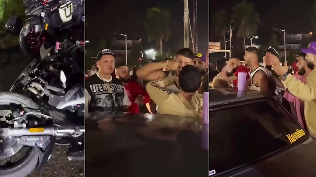 Video: Le chocaron la motora y luego le dieron una paliza entre todos, así es "La Fiebre" en Moca