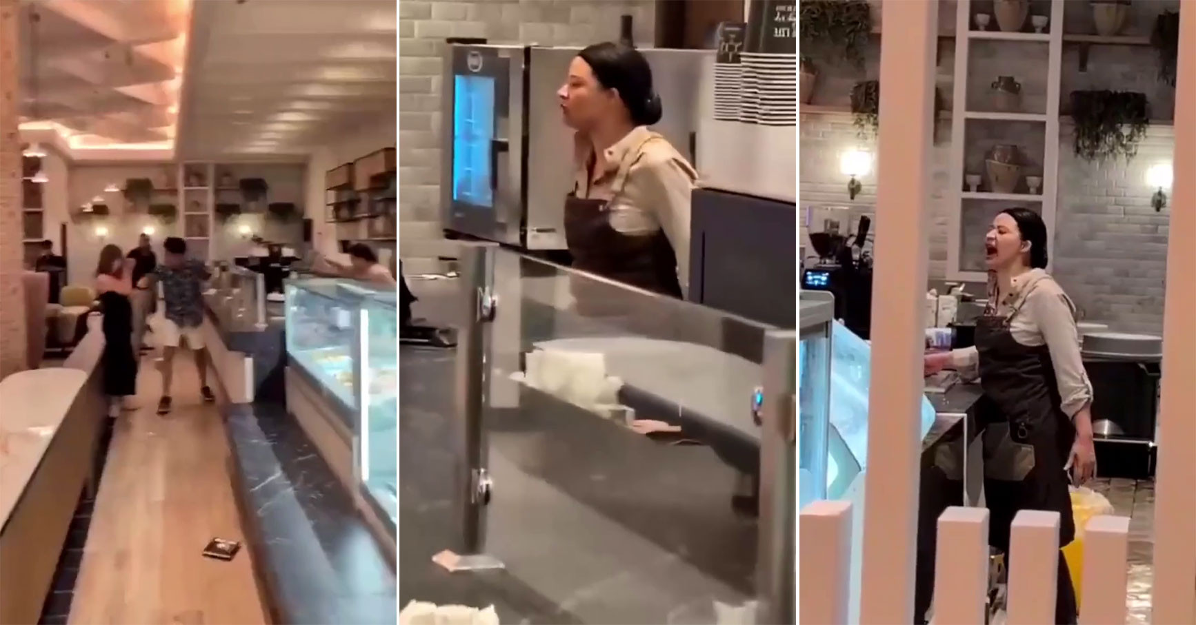 Video: Captado en video: Empleada de hotel en Punta Cana pierde el control y arremete contra huéspedes y un compañero de trabajo