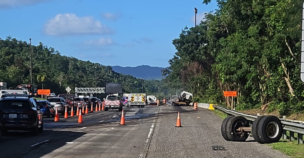 Video: Violento accidente en Expreso de Caguas a San Juan, Deja línea de fuego en el expreso