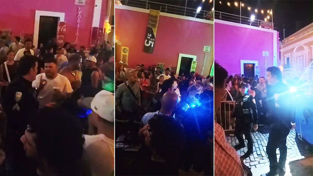 Video: Municipales evitan que payasos que querían pelear dañen el ambienten de las Sanse2026