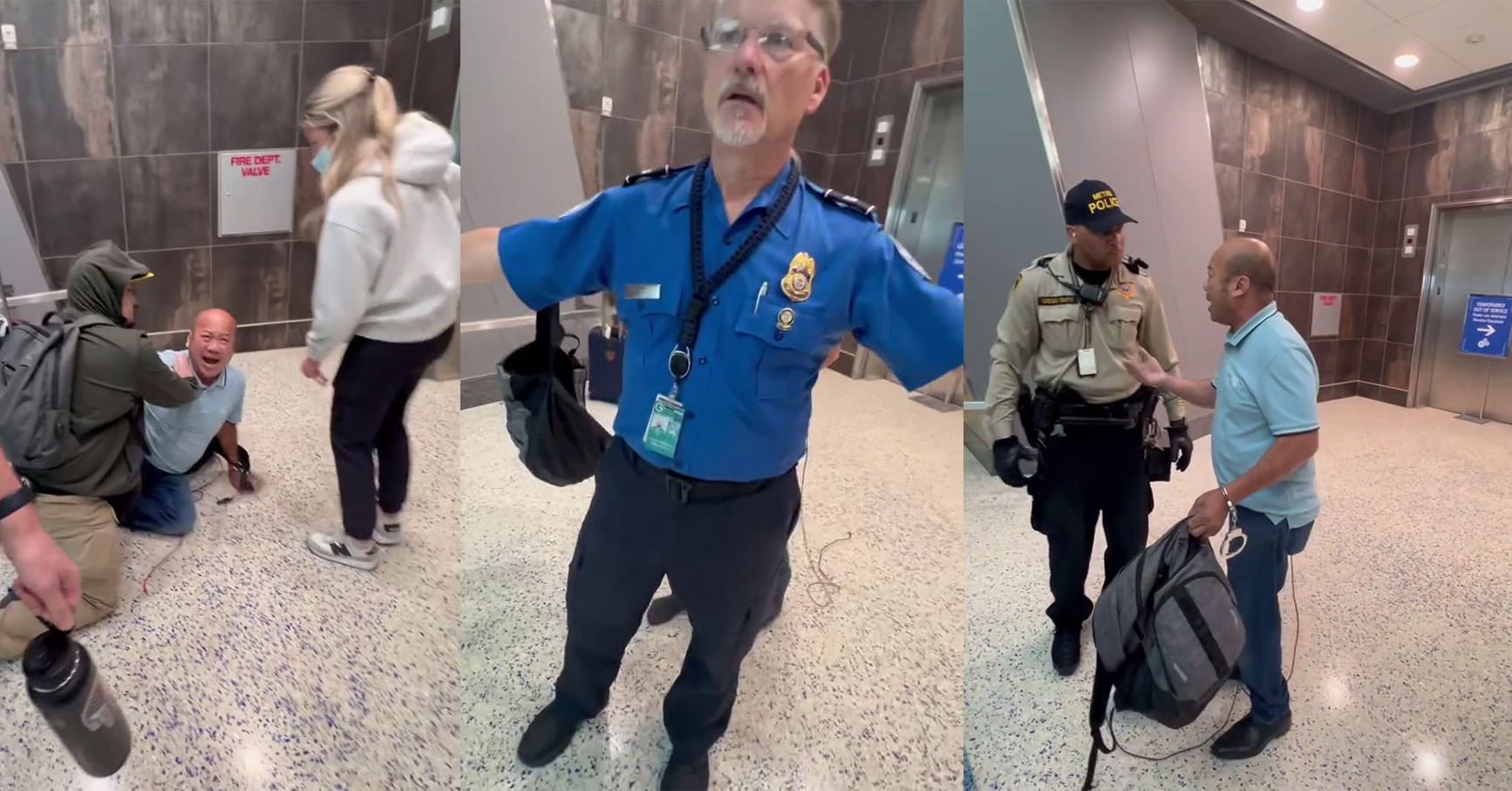 Video: Captado en video: Misterioso arresto en aeropuerto termina de forma inesperada
