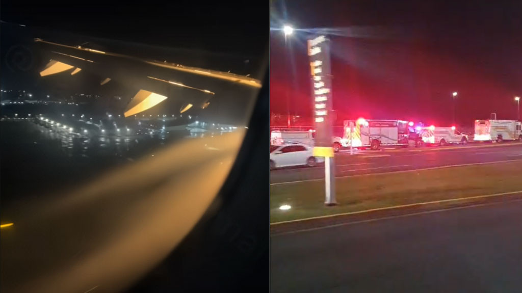 Video: Avión de Frontier llega a PR con un motor prendido en fuego