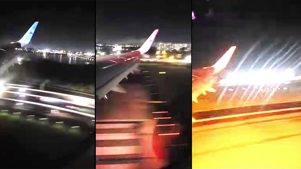 Video: Pasajero de vuelo de Frontier capta el momento en que el avión impacta bruscamente contra el suelo y vuelve a tomar vuelo con un motor en llamas