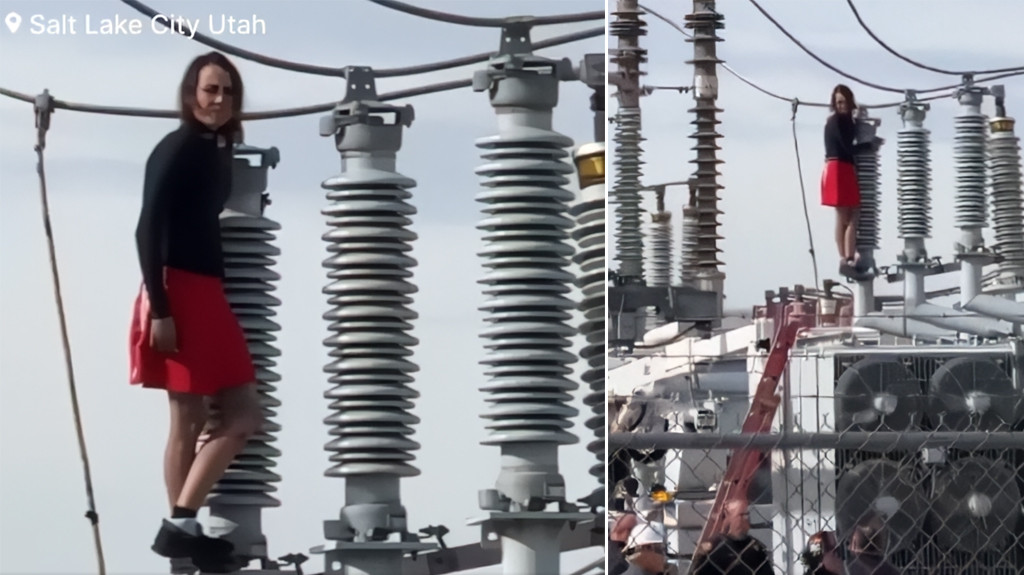 Video: Una mujer deja sin electricidad a cientos de hogares luego de subirse a un transformador de una subestación eléctrica en Utah