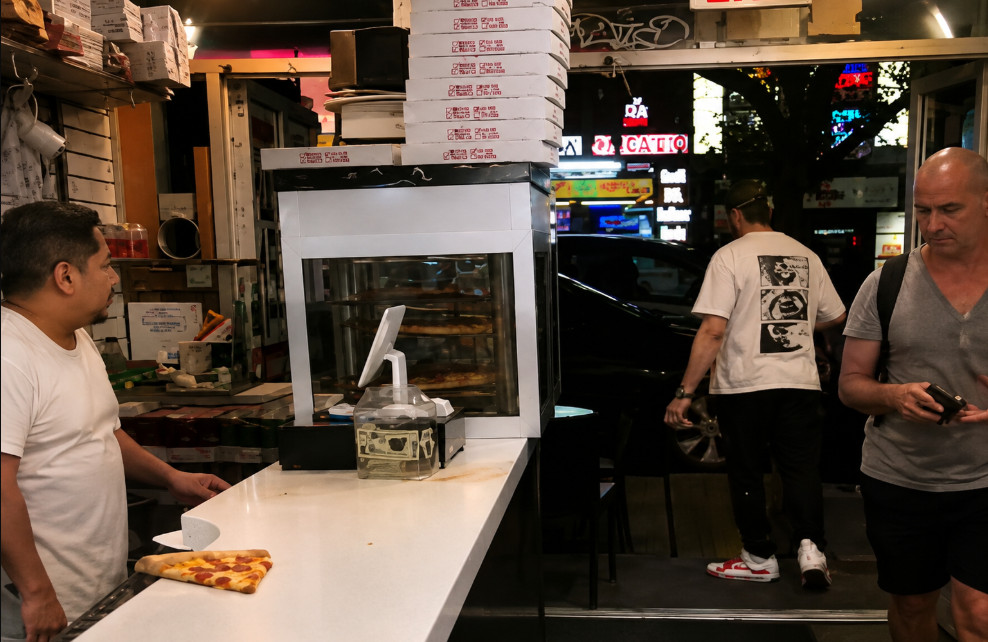 Video: Cliente insulta a pizzero y termina con una rebanada de pizza en la cara