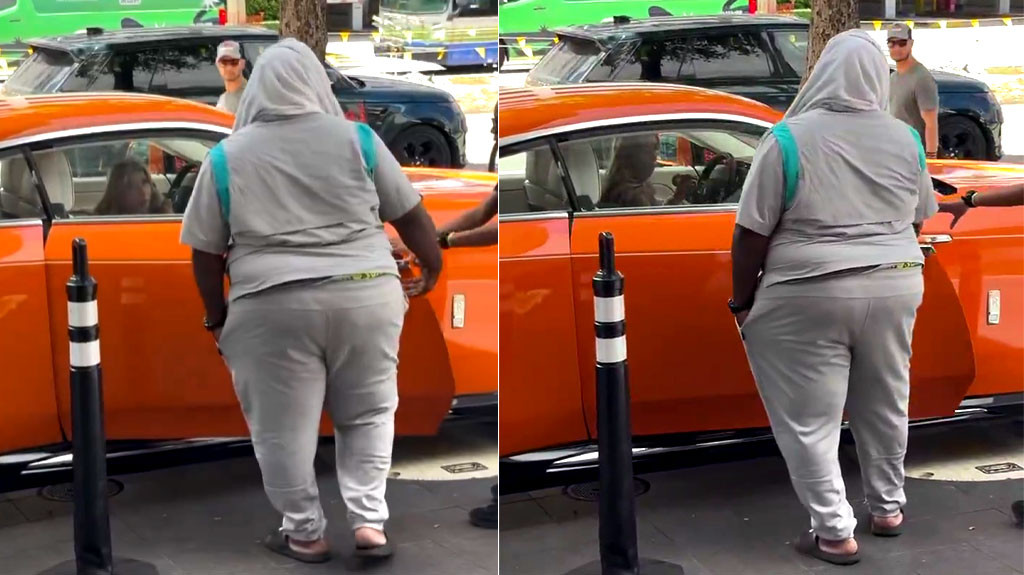 Video: Quiso subir a un Rolls-Royce de una desconocida y miren lo que pasó