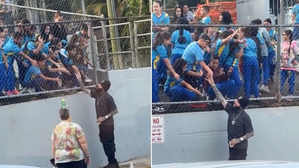 Video: Farruko les hizo la mañana a los nenes de Escuela Elemental Julio Ressy en Bayamón, al éste llegar de sorpresa