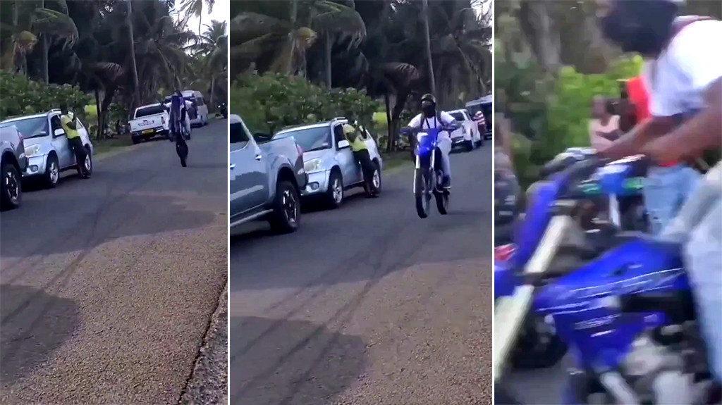 Video: Se lucia “wheeliando” la motora hasta que se encontró otra de frente, vean como quedo