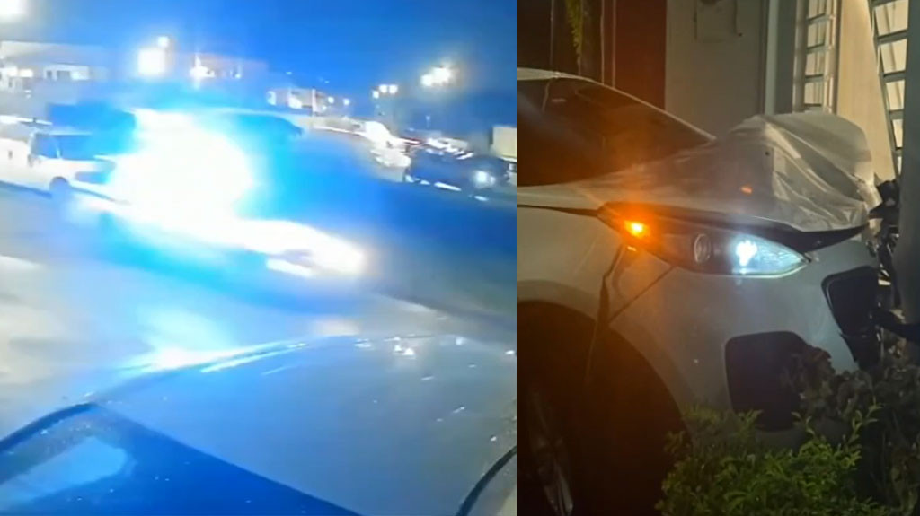 Video: En video momento en que conductor que huía de la policía en Ponce se estrella con una residencia