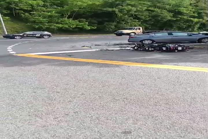 Video de accidente con motora bajando de Aguas Buenas