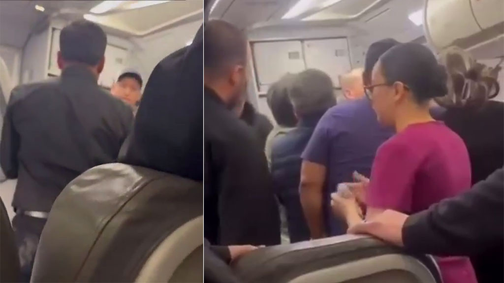 Video: Un pasajero intento desviar hacia EE.UU. un vuelo que salió de México, pero fue neutralizado por pasajeros y la tripulación