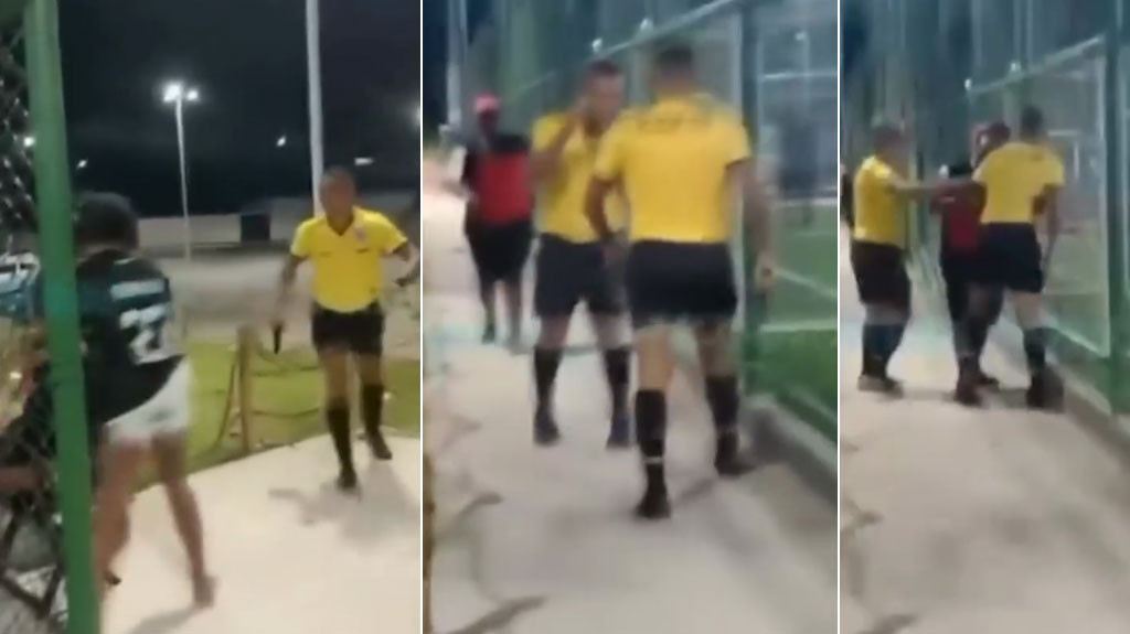 Video: Le quería dar un tiro al árbitro porque le sacó tarjeta roja en juego de Soccer