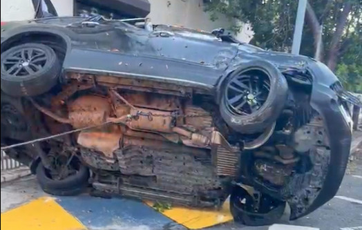 Video: Se volcaron en Santurce y se desaparecieron