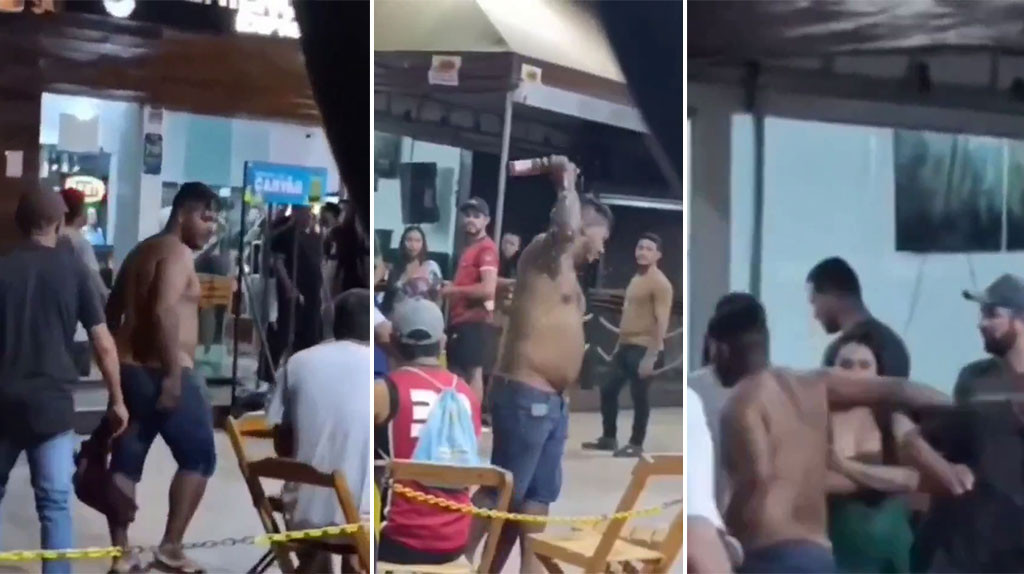 Video: Borracho llega a un establecimiento a buscar problemas, le dieron hasta para llevar