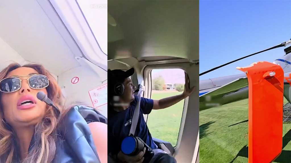 Pasajera capta impactante video en que un helicóptero realiza un aterrizaje de emergencia en medio de un campo de Golf