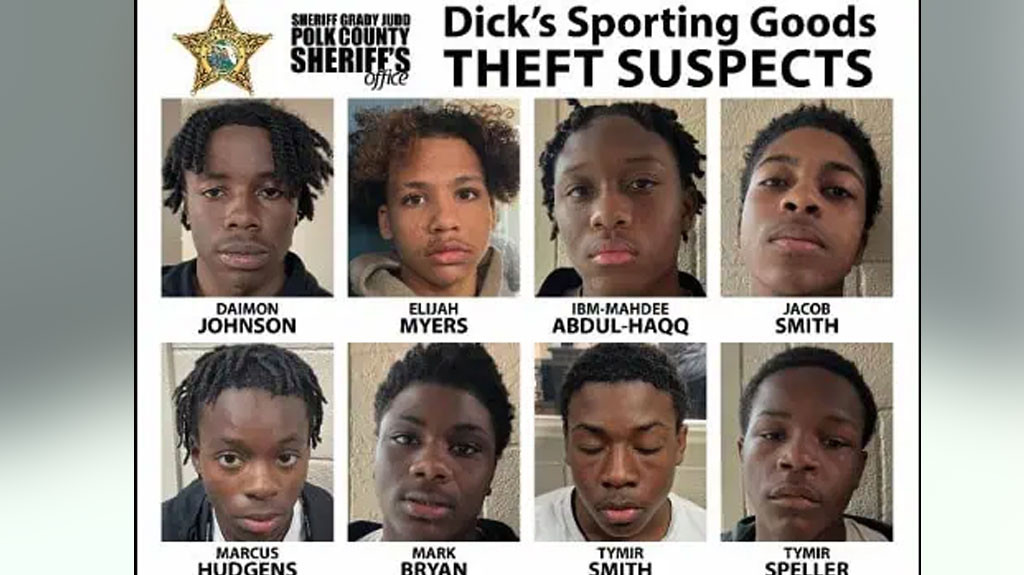 Video: Arrestan a ocho jóvenes de un equipo de fútbol de Filadelfia por presunto robo en tienda deportiva en Florida