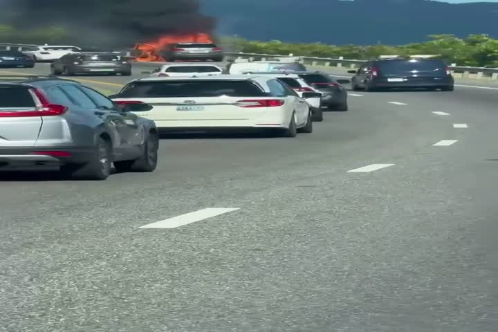 Video: Se prende en fuego vehículo en dirección de Salinas a Cayey