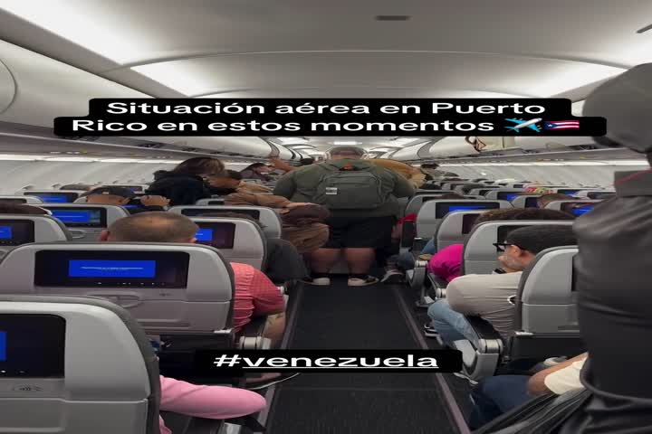 Video del momento en que bajan a pasajeros de aviones en Puerto Rico por situación en Venezuela