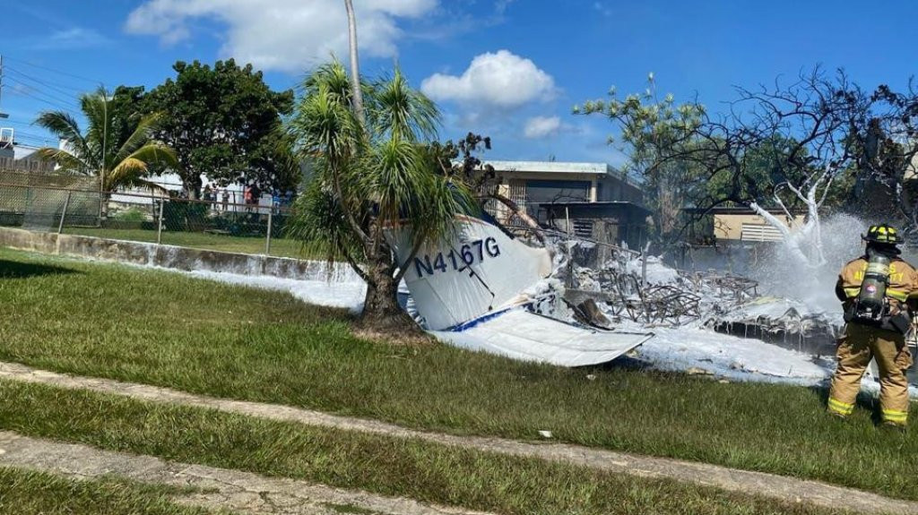 Video: Avioneta que se estrelló en Aguadilla había estado bajo reparación