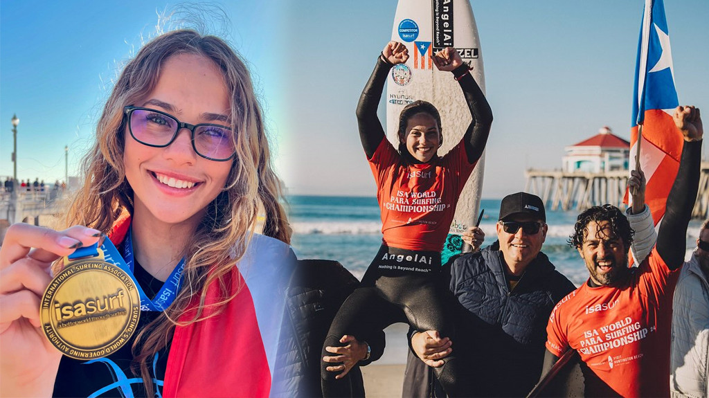 Video: La boricua Alelí Medina ganó 3 Oro por tercer año consecutivo en el ISA World Para Surfing Championship 2024 en California