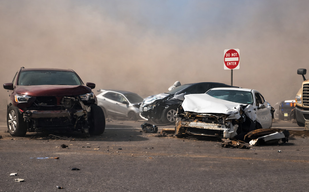 Video: Tormenta de polvo provoca choque múltiple por visibilidad cero en Texas