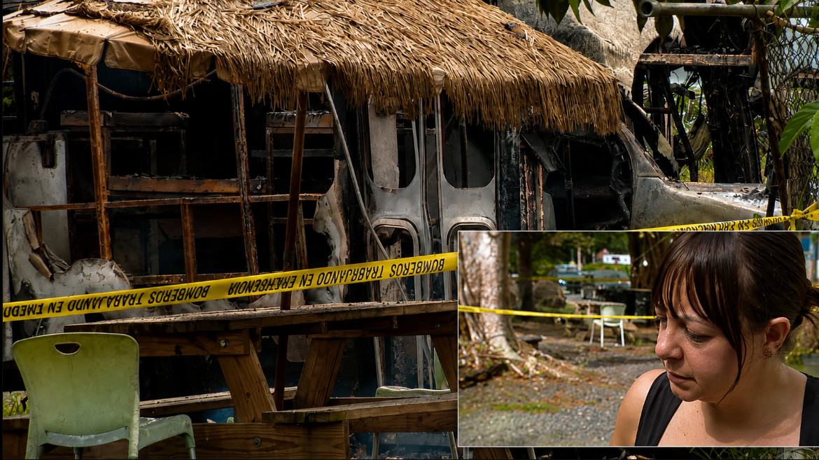 Video: "Me quedé sin nada", dueña de "food truck" en Aibonito pierde su negocio tras incendio