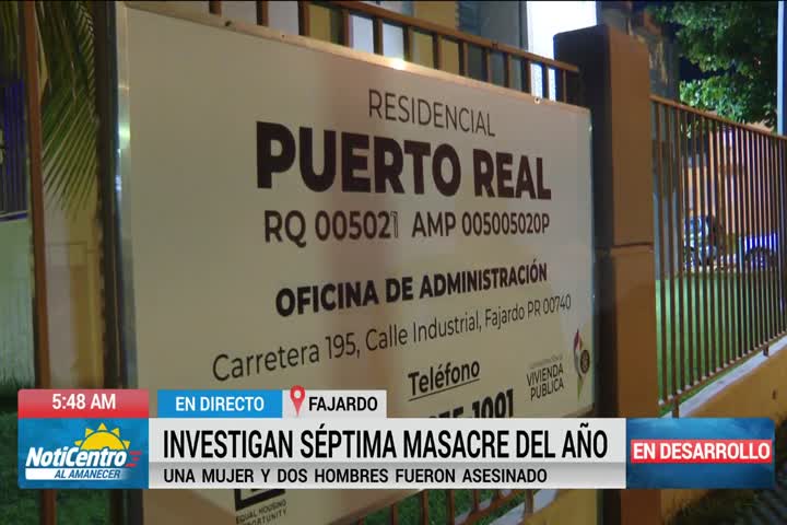 Video: Masacre en caserío de Fajardo, dos hombres y una mujer muerto en tiroteo