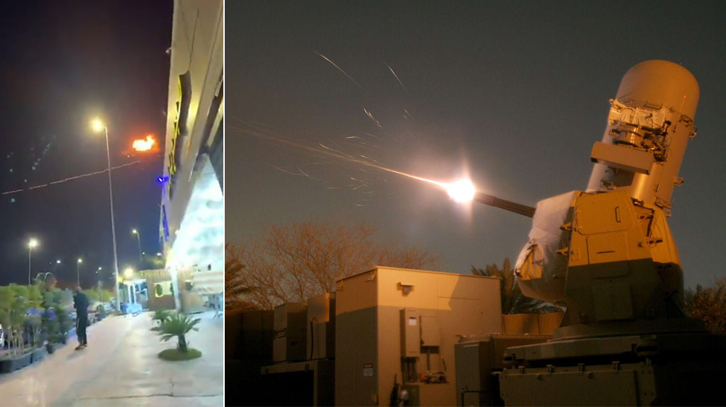 Video: Momentos en que el sistema C-RAM defiende la embajada de EE.UU. en Bagdad de drones iraníes