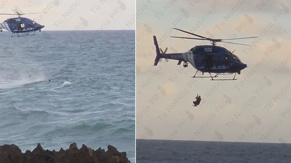 Video del momento en que FURA rescata a rescatista herido en Manatí