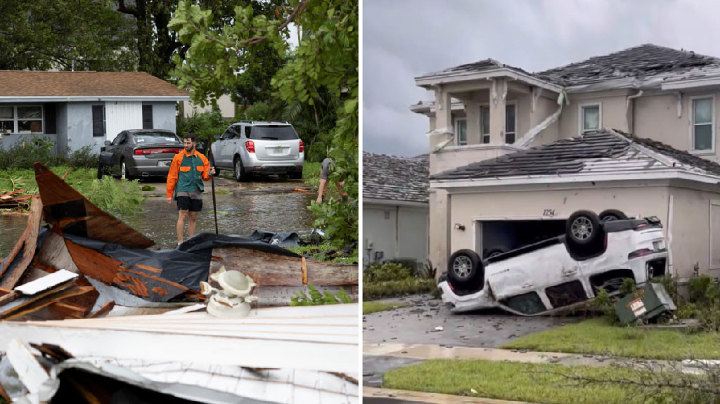 Video: Huracán Milton deja severos daños en su paso por la Florida