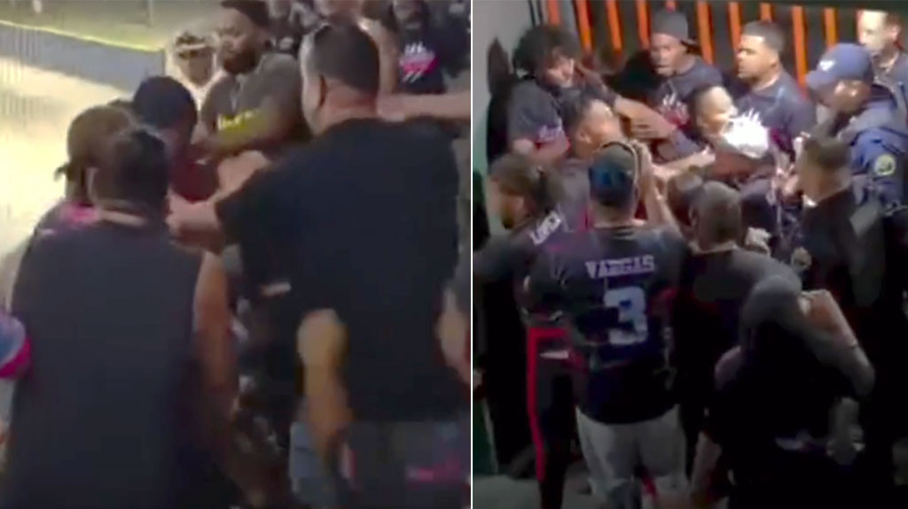 Video: Se forma el verdadero "Royal Rumble" en juego de pelota en PR