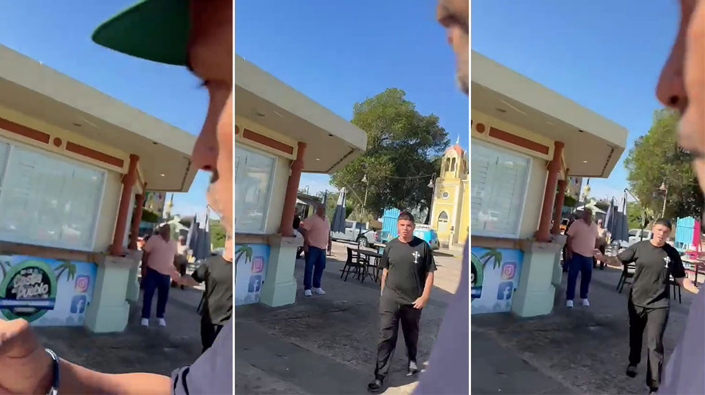 Video: Sacan a las malas a un influencer de la Plaza de Añasco