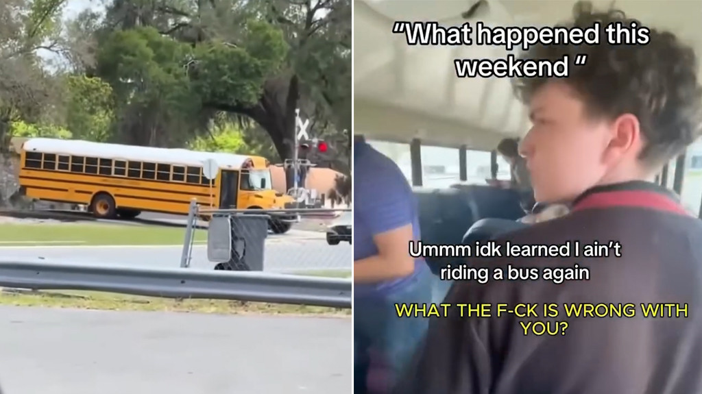 Video: Grave error de chofer escolar casi termina en tragedia, mira lo que pasó