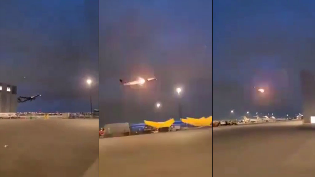 Video:Un Boeing 777 de Air Canadá, con casi 400 pasajeros, aterriza de emergencia después de que se vieran llamas en su motor durante el despegue