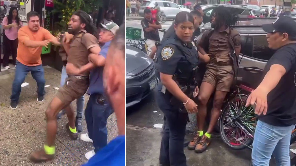 Video: Agarran con las manos en la masa a empleado de UPS mientras intentaba robar en una tienda de celulares en Nueva York