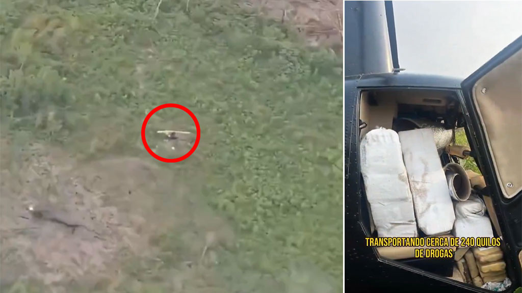 Video: La Fuerza Aérea brasileña detiene un helicóptero venezolano cargado con 240 kilos de "skunk", una potente variante de cannabis