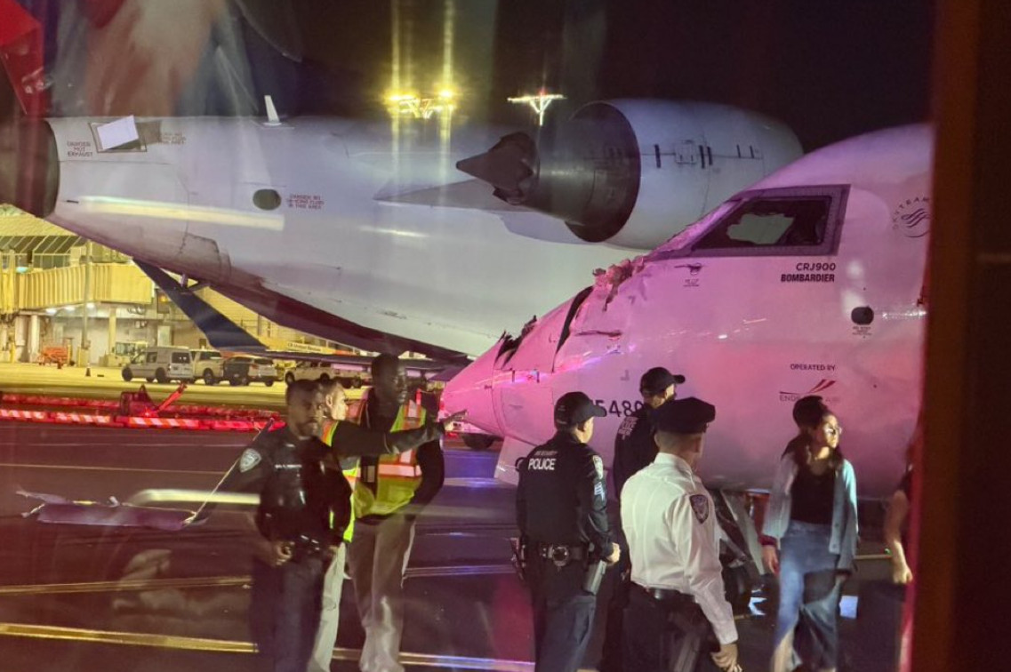 VIDEO: Dos aviones de Delta colisionaron mientras rodaban en el aeropuerto LaGuardia de Nueva York