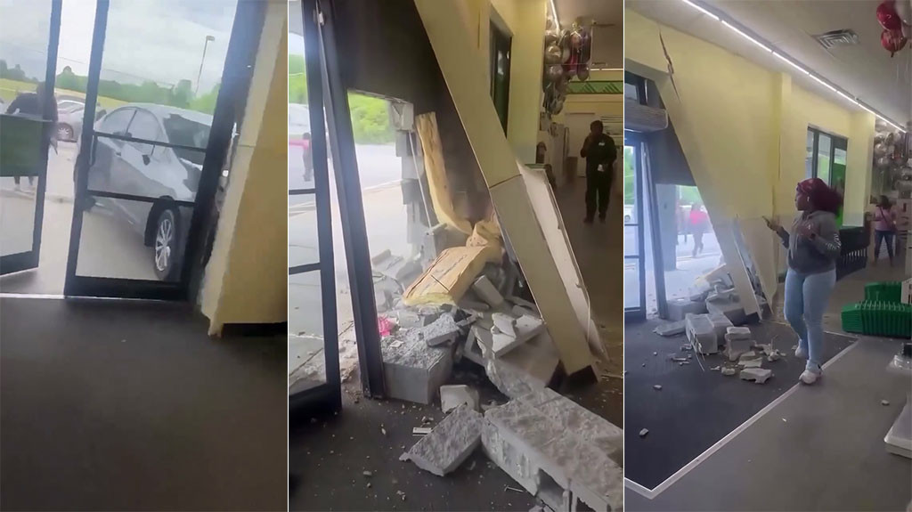 Video impactante: vehículo atropella a una mujer y termina estrellándose contra una tienda Dollar Tree