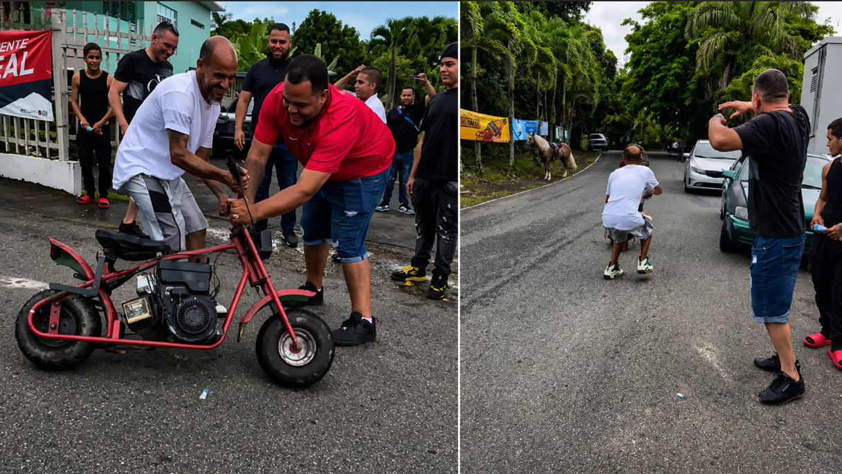 Video: Mientras tanto en un Barrio de PR, el Don a lo loco con la motorita