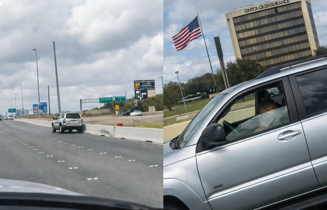 Video: Hombre usa su camión para detener auto fuera de control y salvar a conductor inconsciente