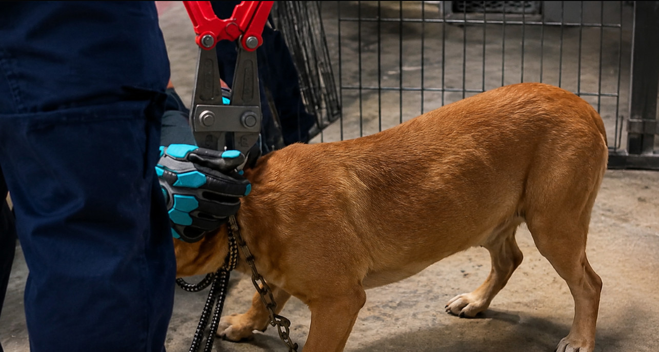 Video:Tres perritos hallados encadenados con candados en Vega Alta