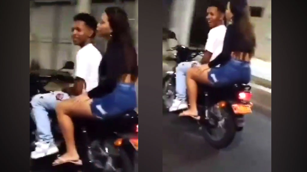 Video: Andaba con su novia en la moto, mirando hacia el lado, y miren lo que pasó