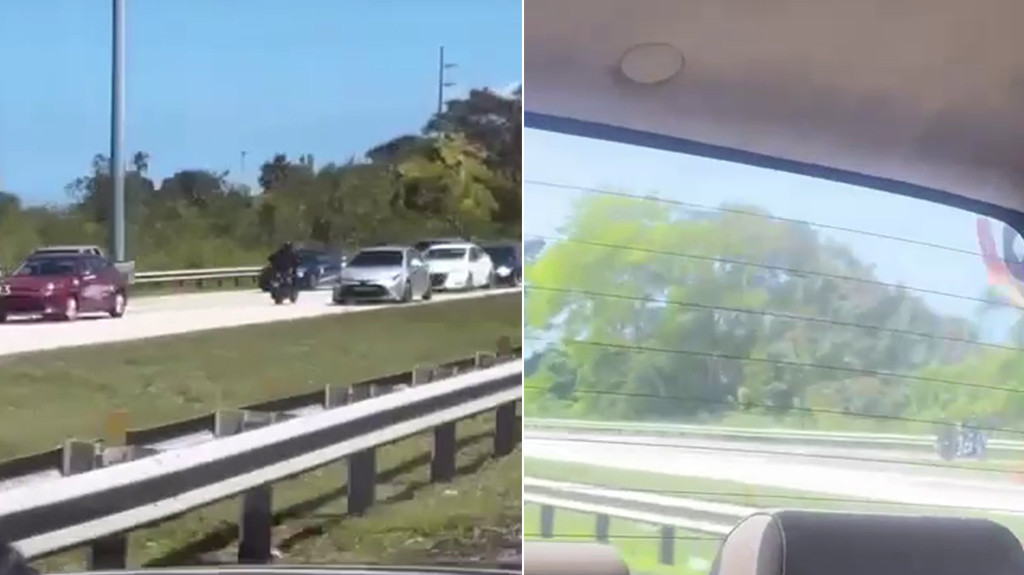 Captan en video persecución a motora en contra del tránsito en expreso 22