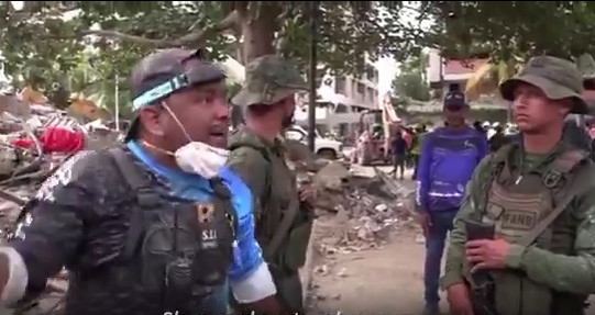 Video:Venezolanos confrontan al ejército por negarse a ayudar en el rescate tras terremoto