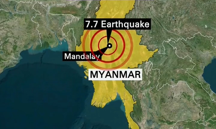 Video: Fuerte terremoto de 7.7 sacude a Tailandia y a Myanmar