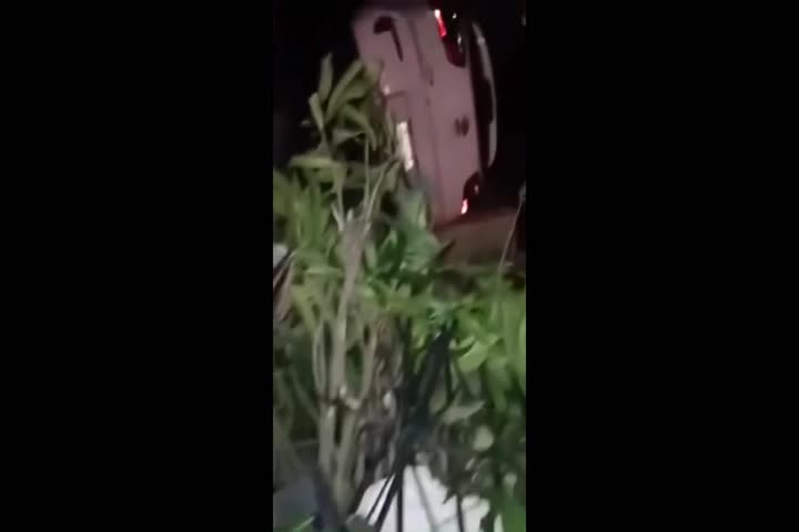 Video: Conductor se queda dormido y cae en el patio de una casa en Guayanilla