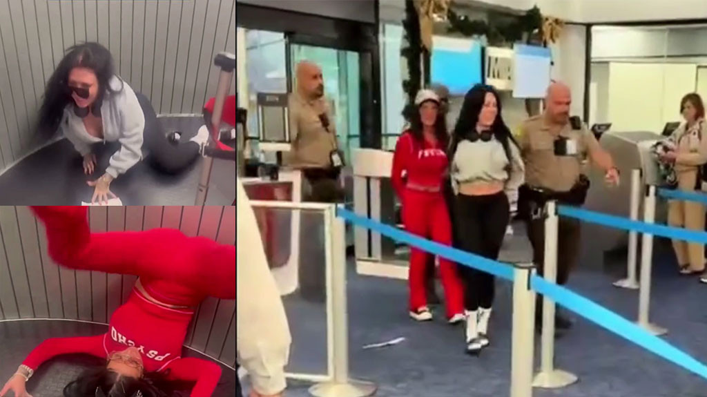 Video: Arrestan modelos de Onlyfans por ponerse payasas en aeropuerto de Miami