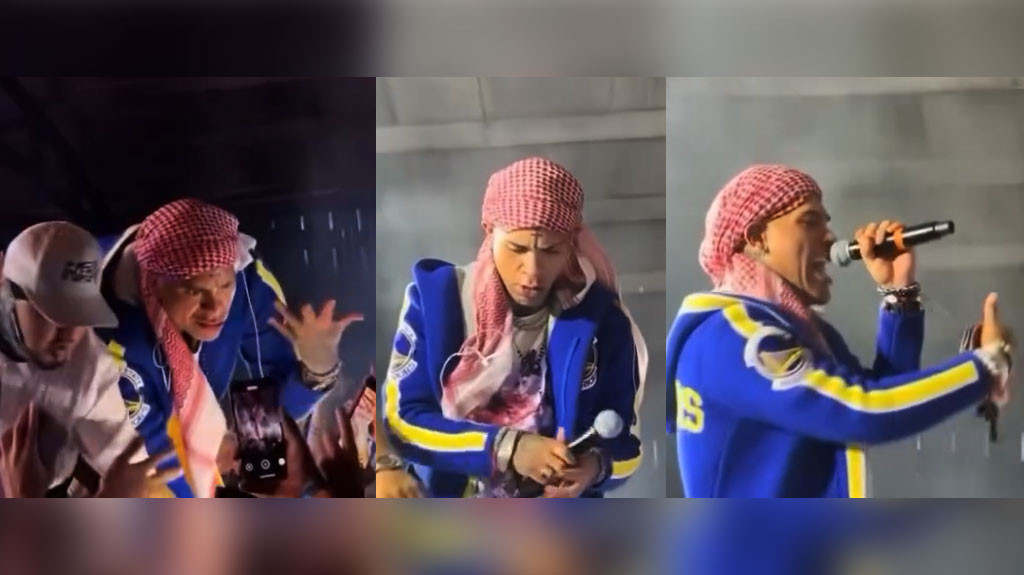 Video:Rapero Almighty amenaza a fanático durante show