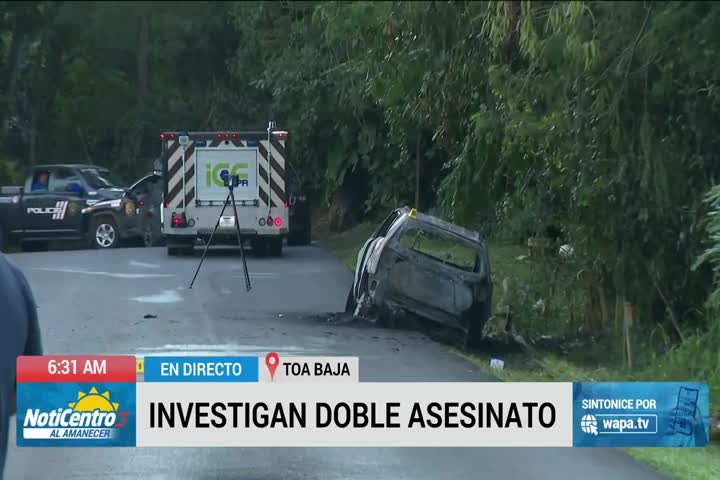 Video: Dos hombres asesinados a tiros dentro de vehículo en Toa Baja